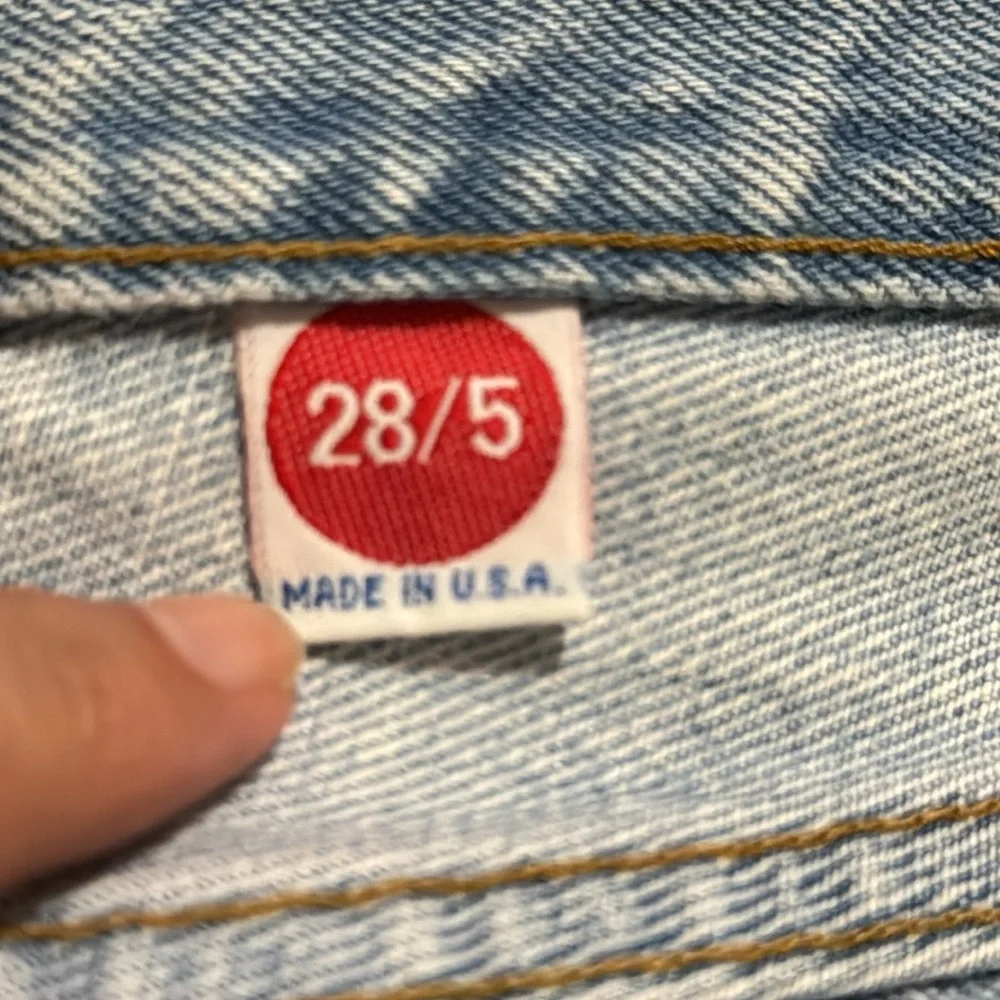 Vintage Agnelli Skater Baggy Jorts Light Wash Denim Longline Shorts USA Made-28
